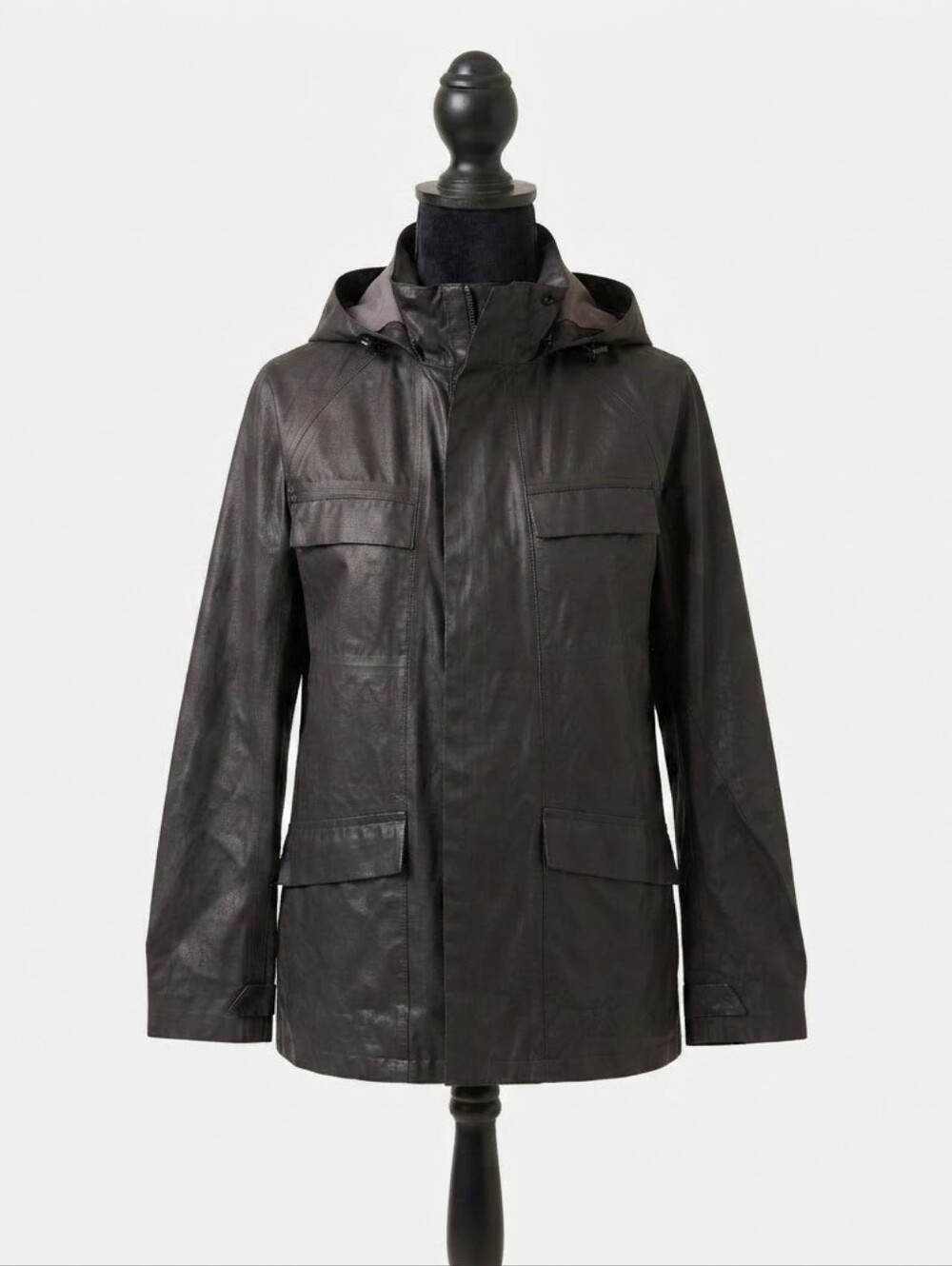 m0851 Storm System Utility Hooded Jacket Gorpcore Techwear Black Raincoat, Men M
